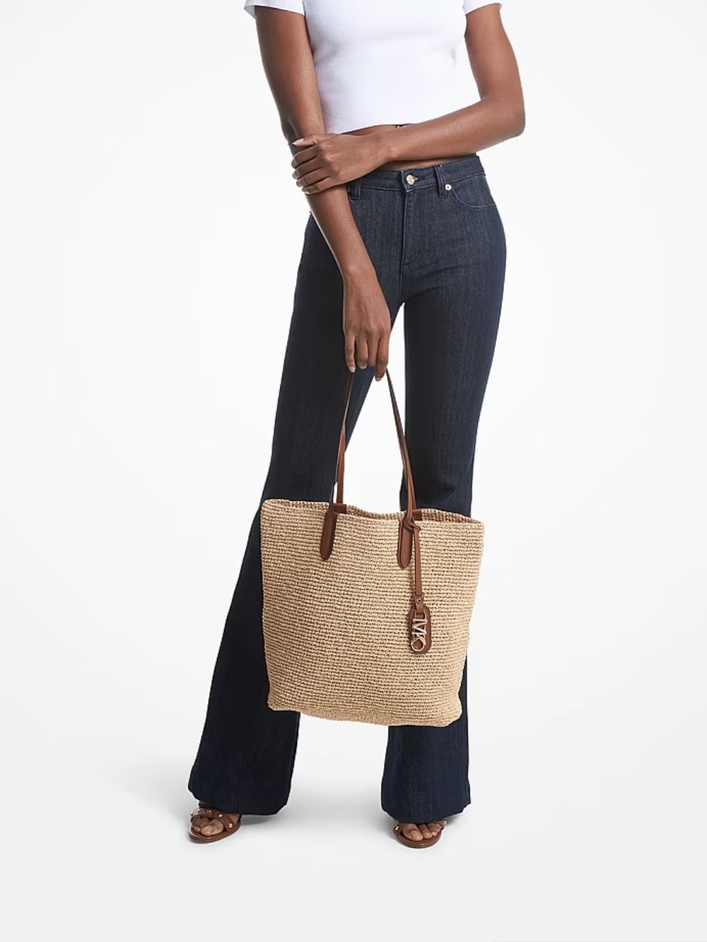 Eliza Large Woven Straw Tote Bag